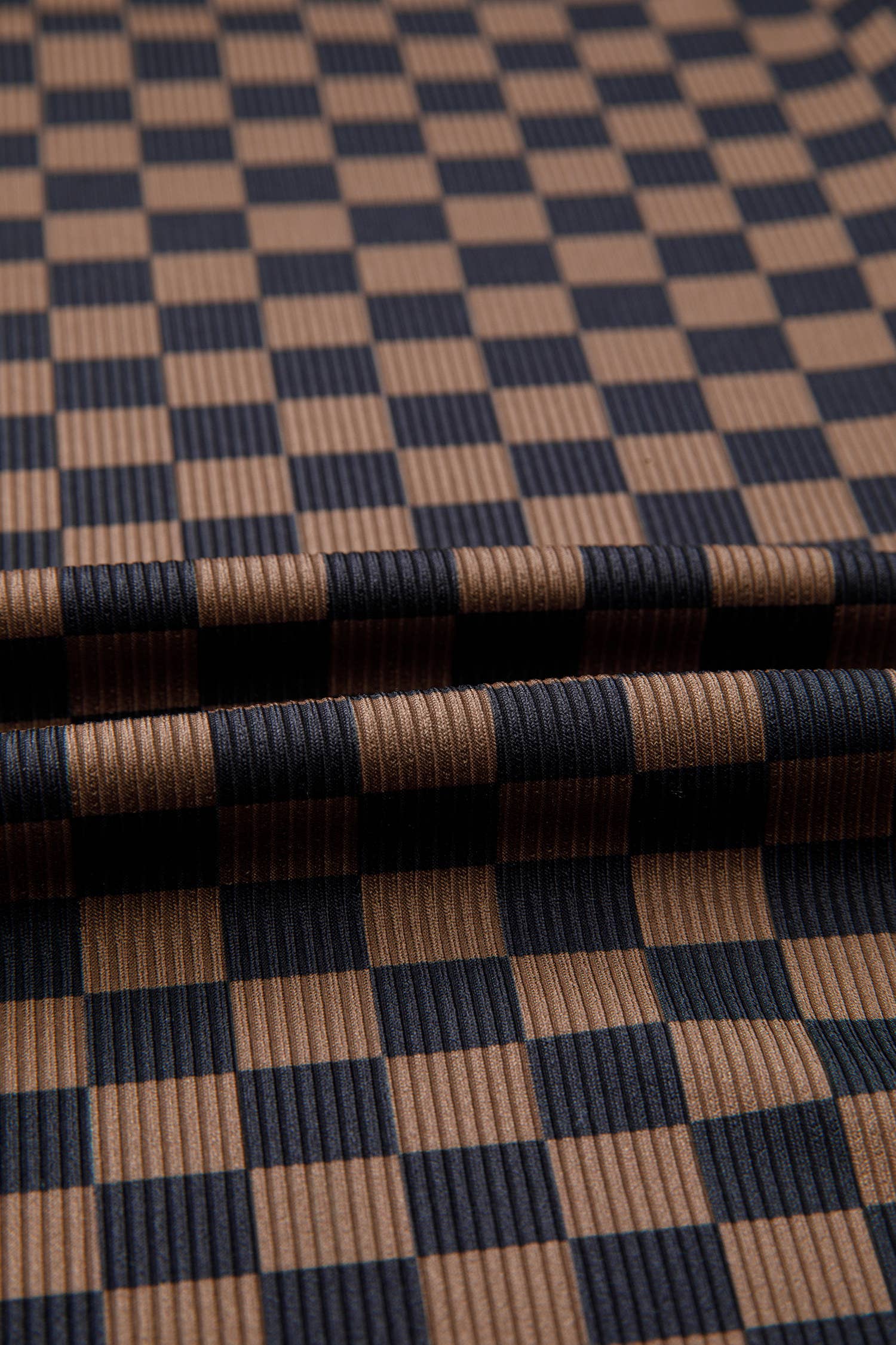 Checkerboard Round Neck Summer T Shirt (S-XL)