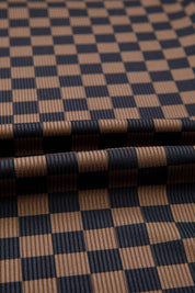 Checkerboard Round Neck Summer T Shirt (S-XL)