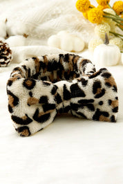 Leopard Print Bow Knot Wide Elastic Headband Gifts