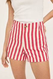 Cherry Stripe Short