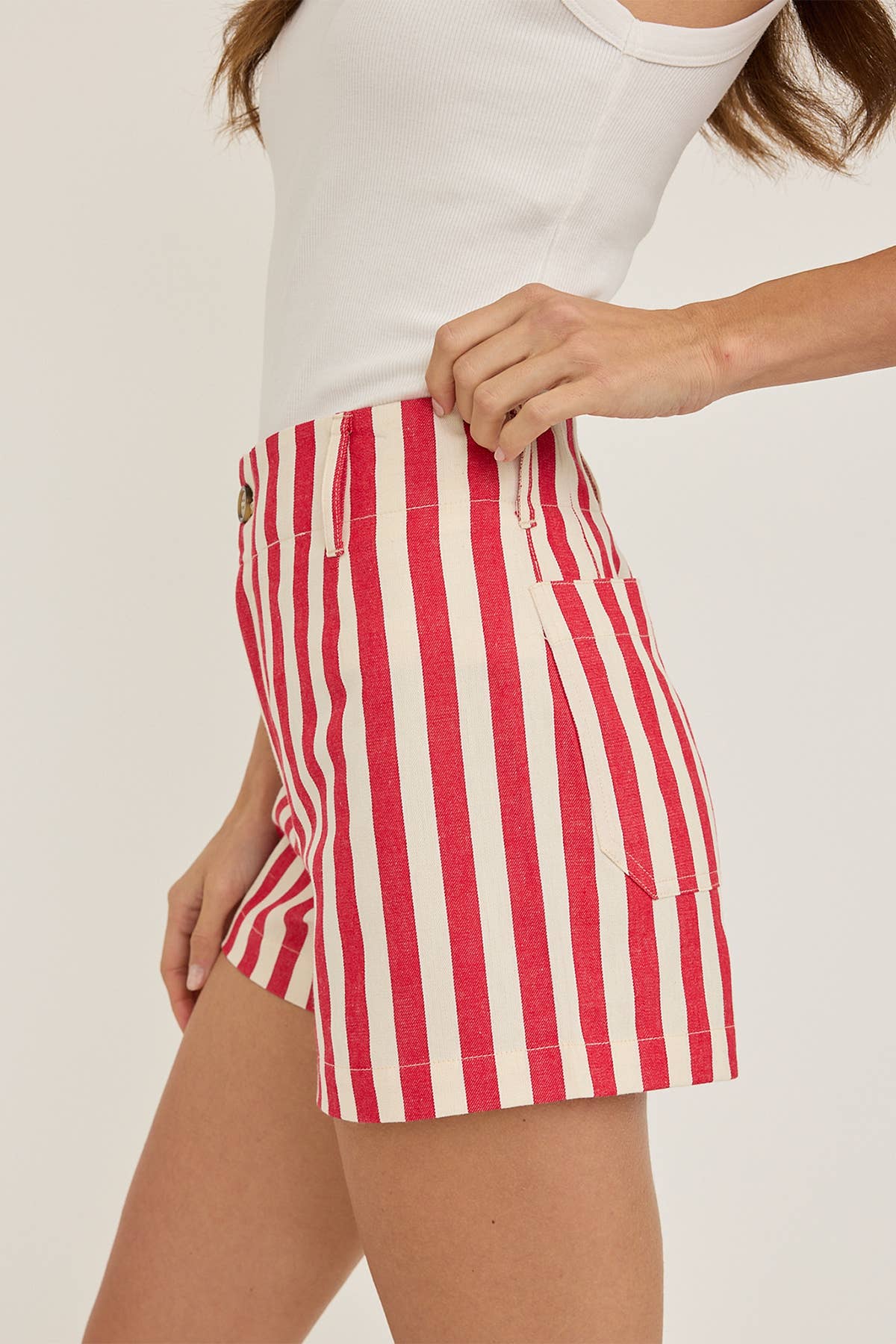 Cherry Stripe Short