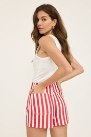 Cherry Stripe Short