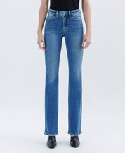 HIGH RISE MEDIUM DARK FULL LENGTH BOOTCUT JEANS F6081