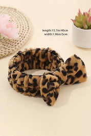 Leopard Print Bow Knot Wide Elastic Headband Gifts