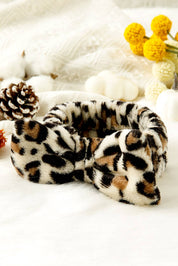 Leopard Print Bow Knot Wide Elastic Headband Gifts