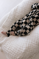 Black Checkerboard PJ's