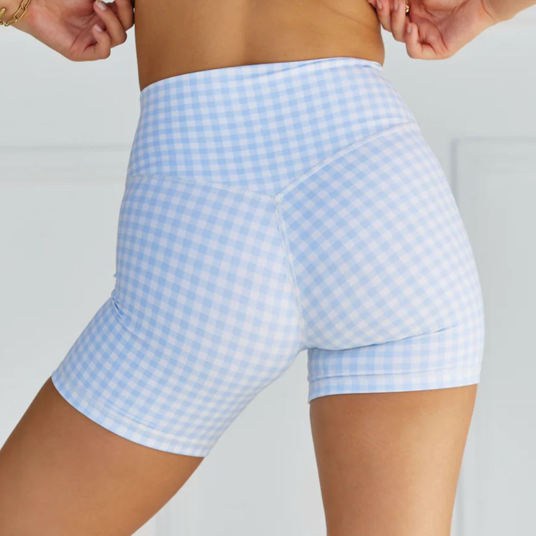 Women's Plaid Print Athletic Shorts
