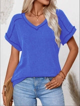V-Neck Ribbed Tee