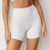 Women's Plaid Print Athletic Shorts