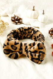 Leopard Print Bow Knot Wide Elastic Headband Gifts