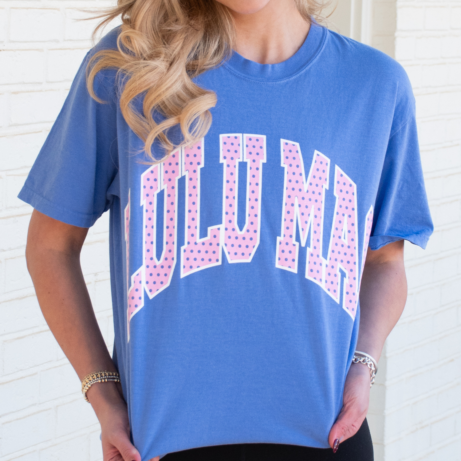Lulu Mac Tee - Blue and Pink
