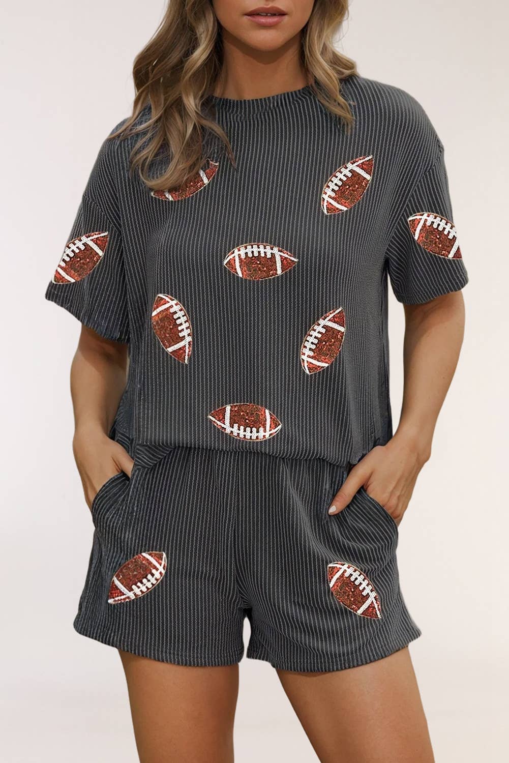 Sequin Football Set