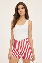 Cherry Stripe Short