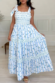 Blue Floral Maxi Dress