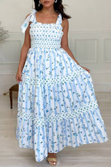 Blue Floral Maxi Dress