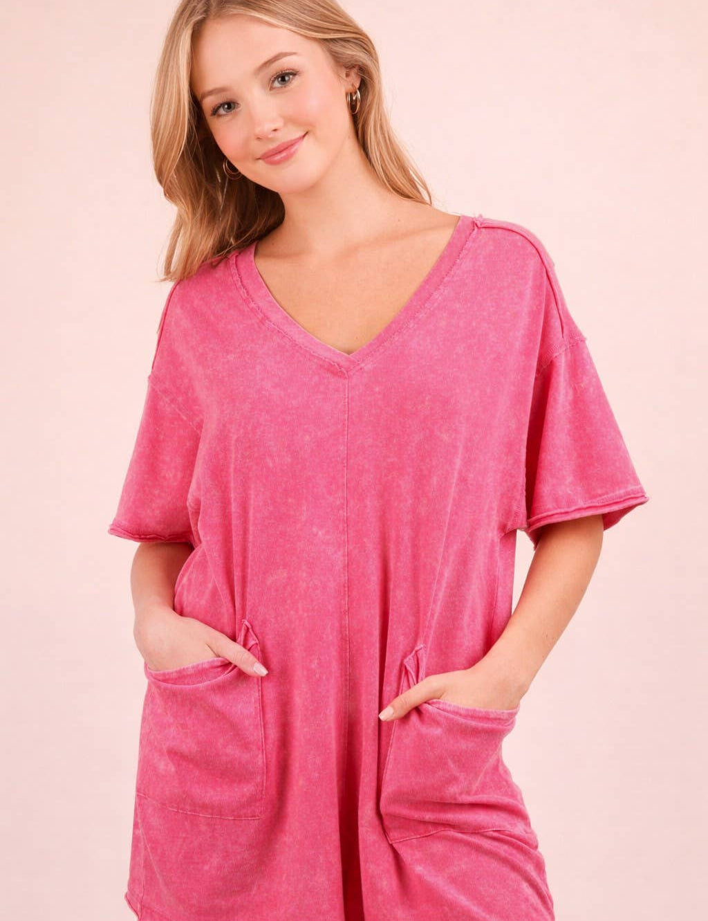 Mineral Washed Oversized Romper