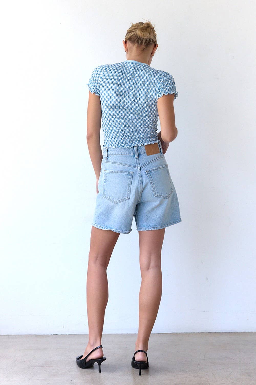 Blue Gingham Tee