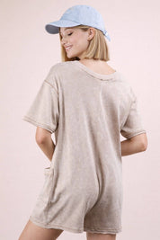Mineral Washed Oversized Romper