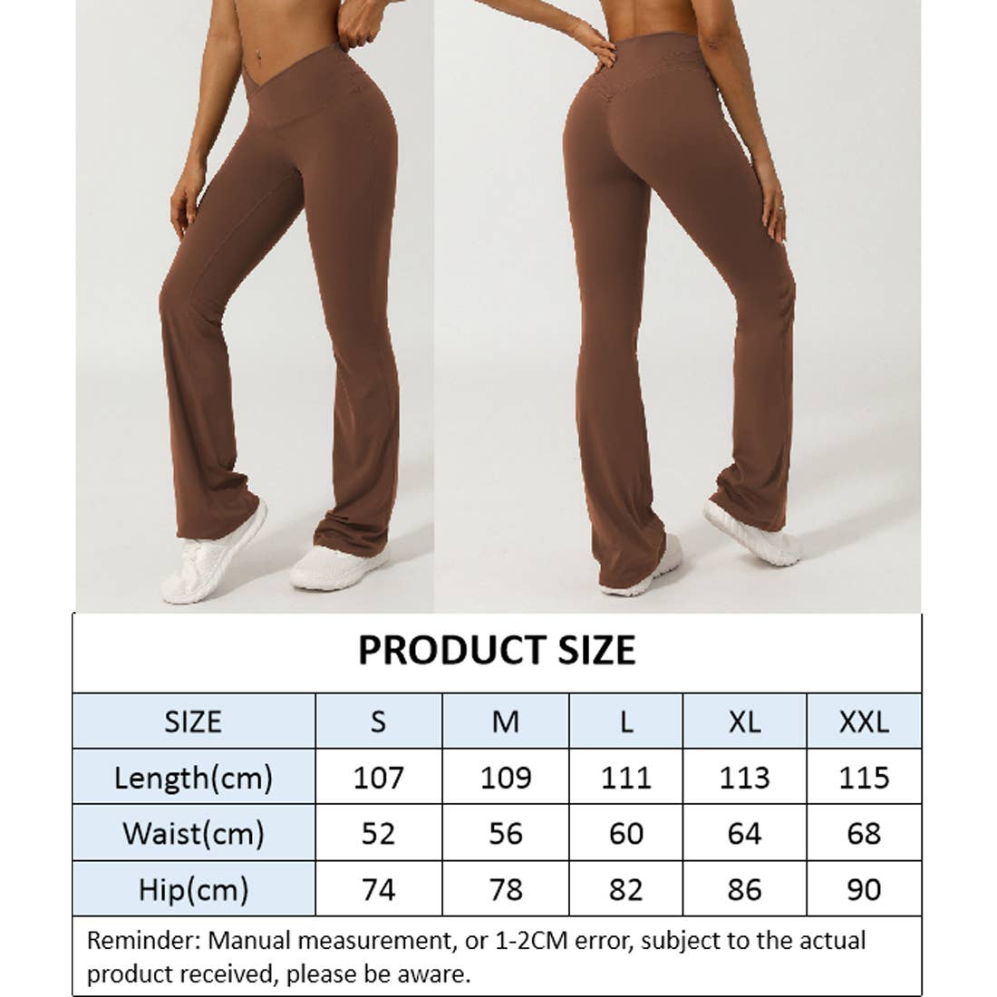 Women Sport V Cross Waist Tight Flare Yoga Dance Pants