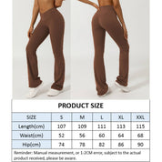 Women Sport V Cross Waist Tight Flare Yoga Dance Pants