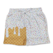 Ice Cream Waffle Drip Shorts - YOUTH