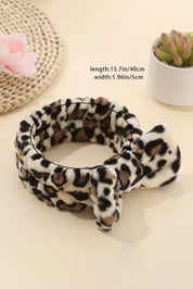 Leopard Print Bow Knot Wide Elastic Headband Gifts