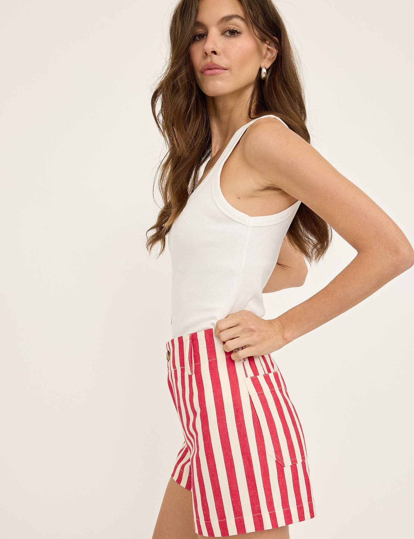 Cherry Stripe Short