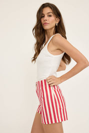 Cherry Stripe Short