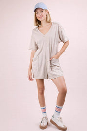 Mineral Washed Oversized Romper
