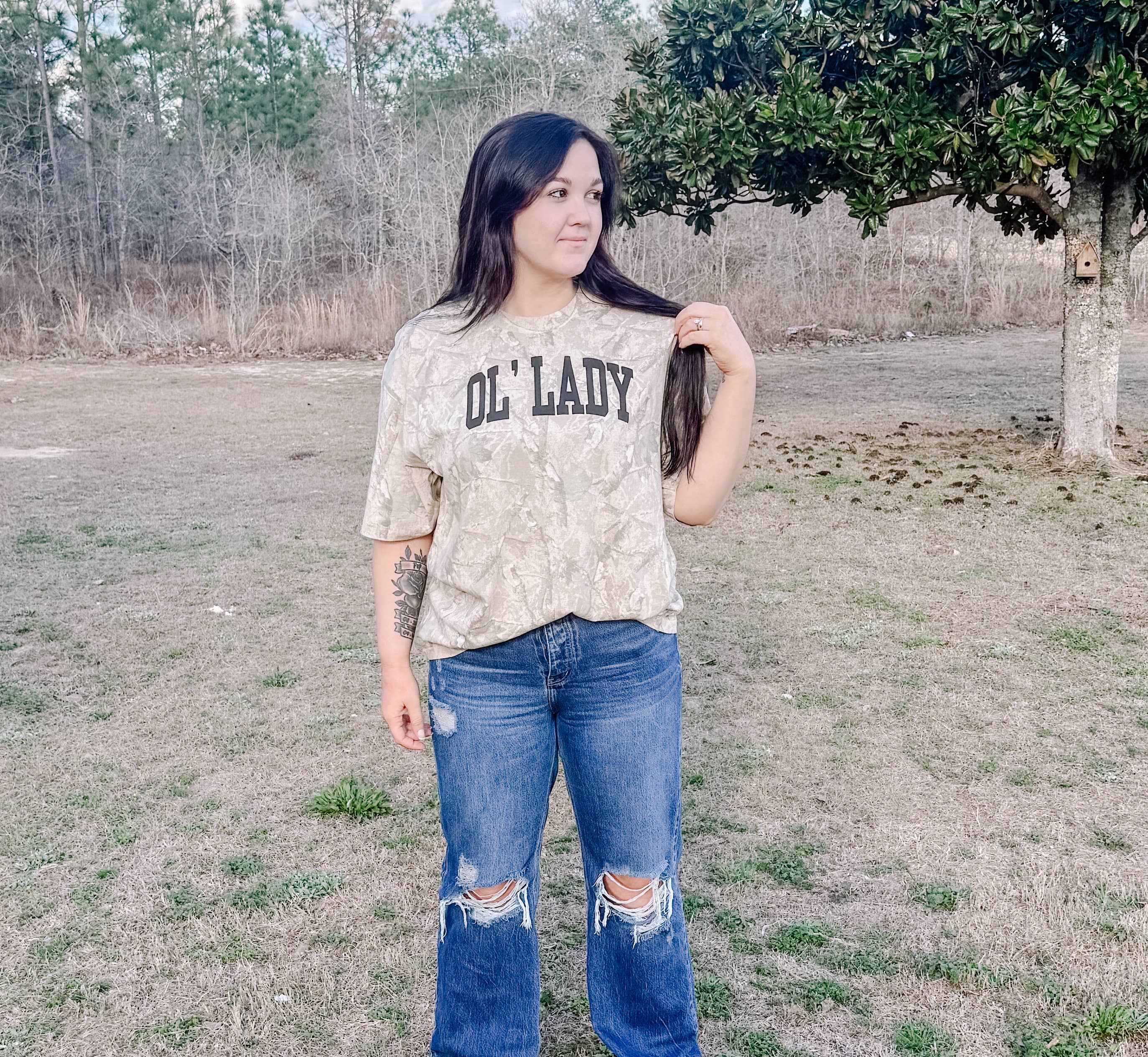 Trendy Puff “Ol’ lady” camo tee 