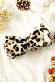 Leopard Print Bow Knot Wide Elastic Headband Gifts