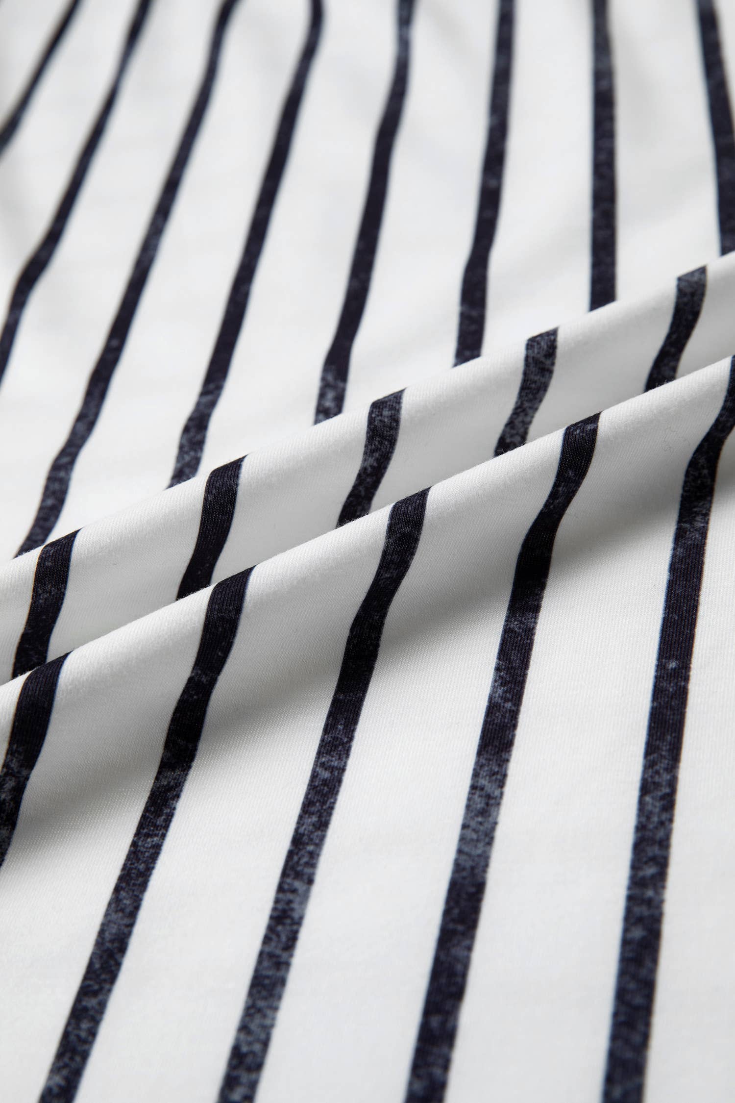 Stripe Colorblock 3/4 Sleeve Loose T Shirt (S-XL)
