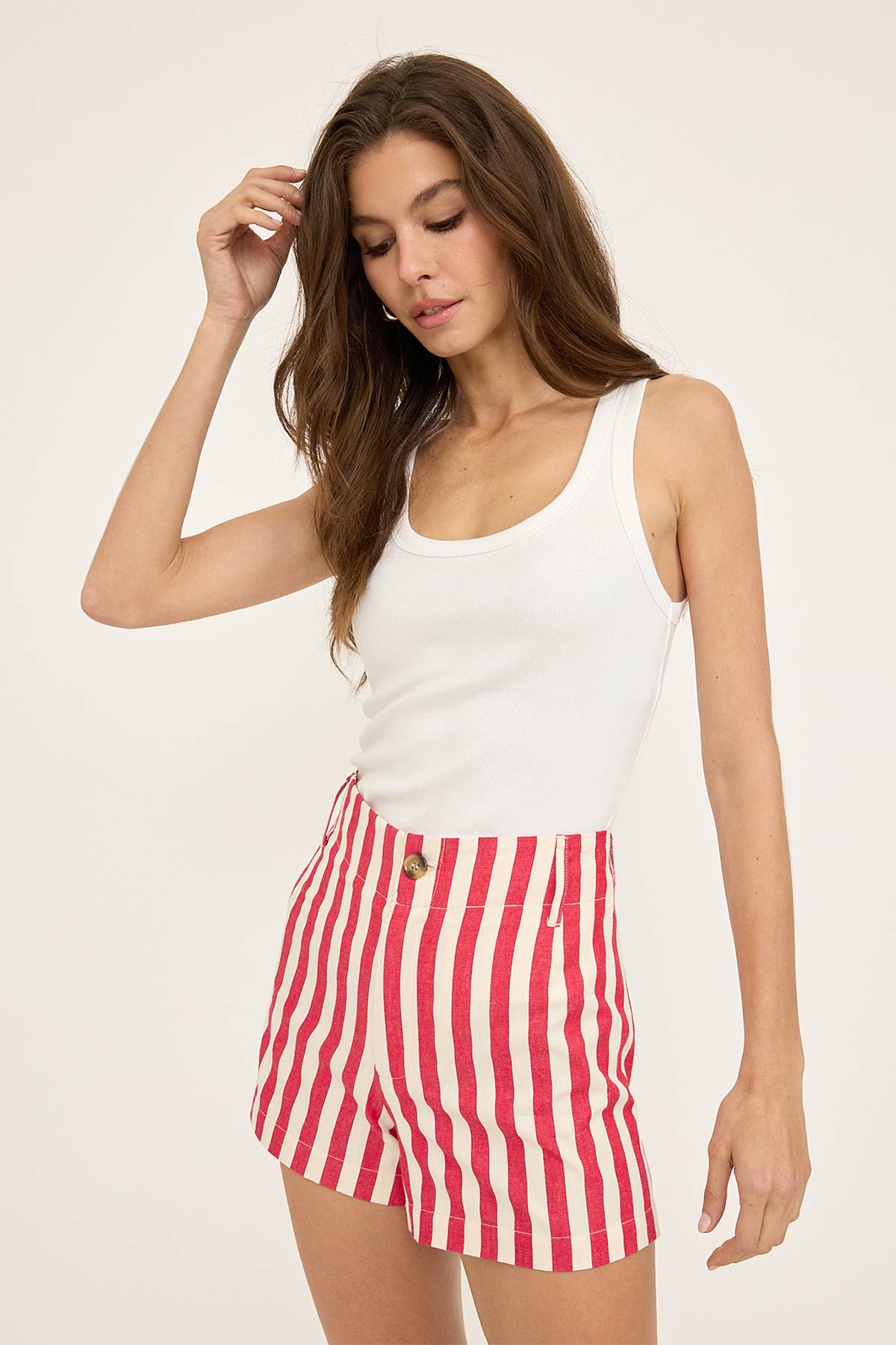 Cherry Stripe Short