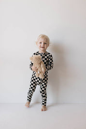 Black Checkerboard PJ's